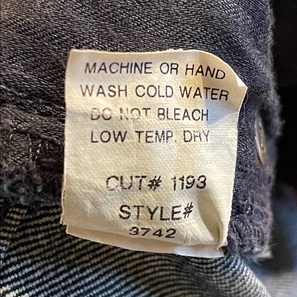 Y2K David Kahn Dark Wash Low Rise Straight Leg Jeans Tall 34” Inseam USA - Picture 9 of 9